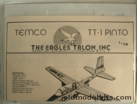 Eagles Talon 1/72 Temco TT-1 Pinto - Bagged, ET114-82B plastic model kit
